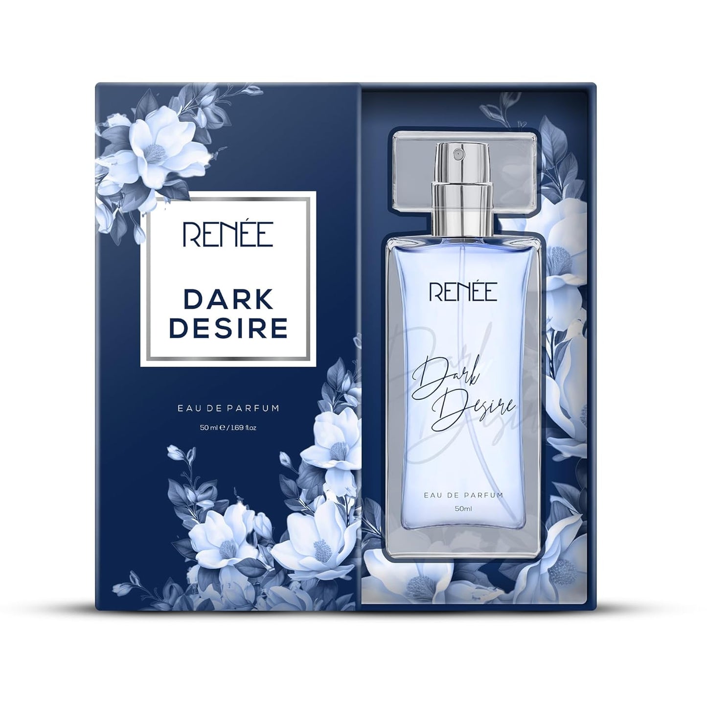 RENEE Eau De Parfum Dark Desire | Long Lasting Fragrance l Premium Perfume | Notes of Almond & Sandalwood | Perfect Gifting Option for Women l Floral Scent for All Occasions | Travel Friendly l 50 ml