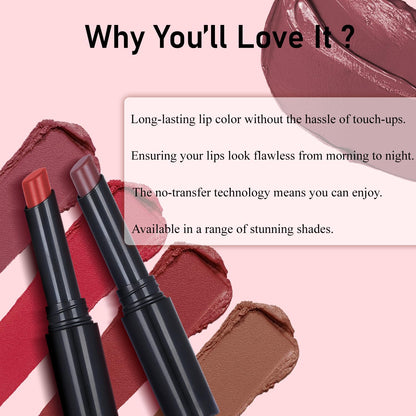 Fashion Colour Play all day Non Transfer Lipstick For Women | Matte Lipstick | Smooth Glide | Waterproof | Longlasting | Paraben-Free Lip Color for All Skin Tones | (Iced Amethyst, 2gm)