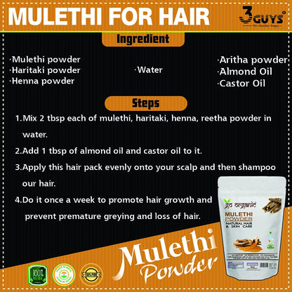 Go Organic Liquorice/Mulethi Powder/Athimathuram powder - 250Gm