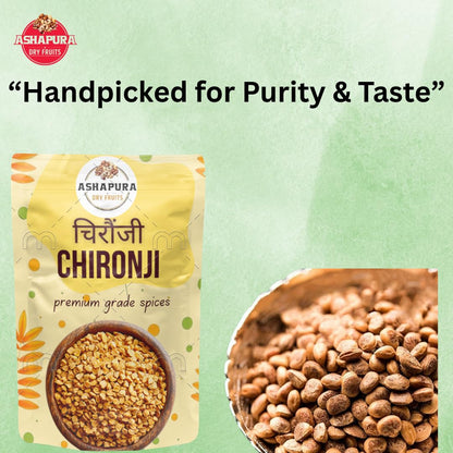 Ashapura Chironji From Soil to Soul - Charoli Seeds - 200g I Raw Charoli I Enjoy the taste of Pure Products I Chemical & Pesticide Free I Best Organic SUPERFOODS I Best Organic Chironji Seeds