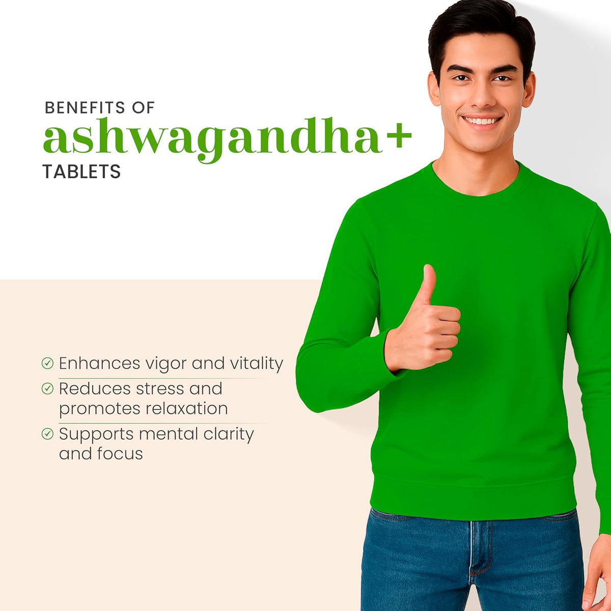 Vedistry Ashwagandha+ Tablets – 60 Tablets | Ayurvedic Tablets for Stamina, Stress, Rejuvenates Mind & Immunity Support with Ashwagandha & Piperine | Natural Supplement for Energy, Vitality, Muscle Recovery & Strength (Pack of 1)