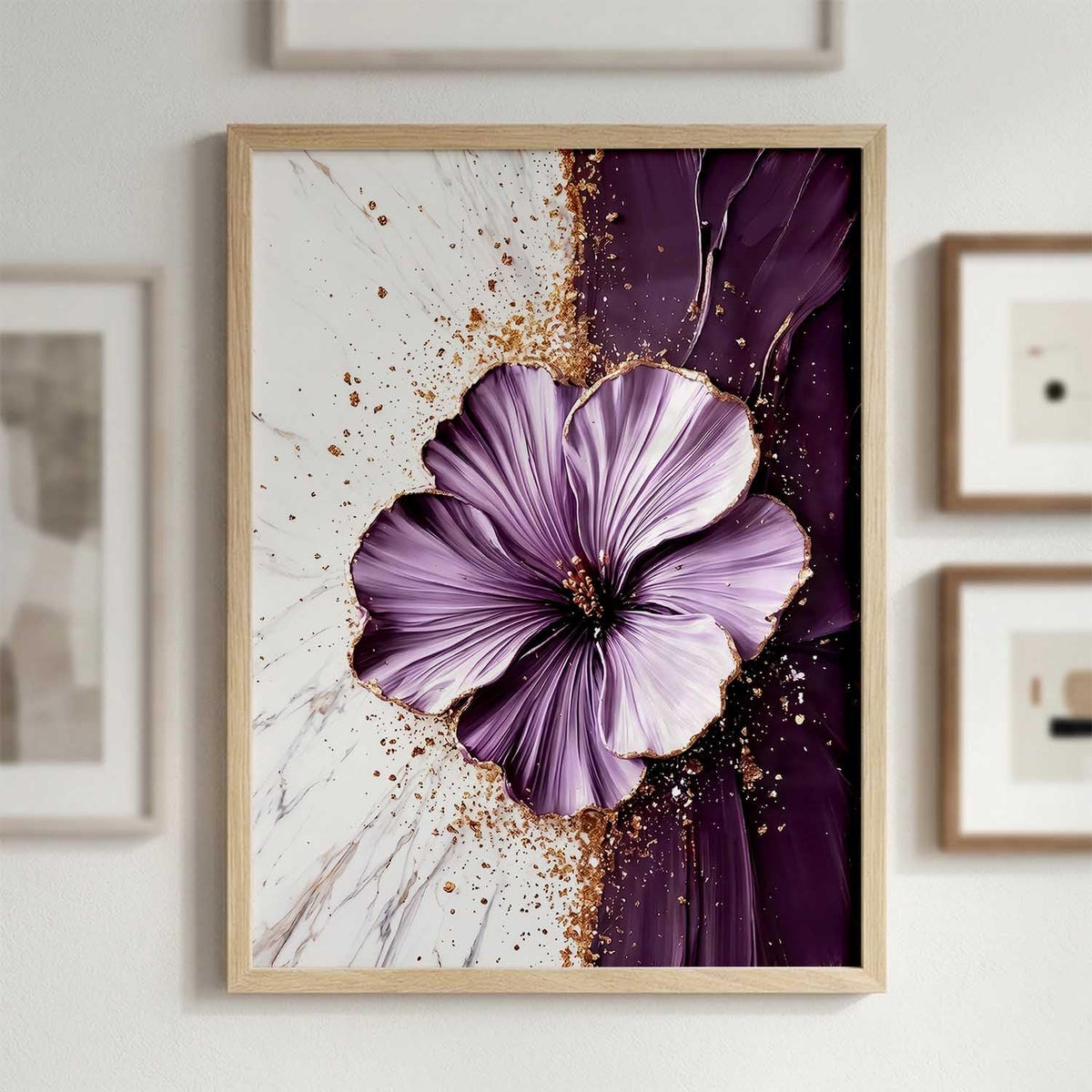 Aesthetic Floral Art Home Decoration Painting | Floral Paintings With Frame For Living Room Bed Room Hotel Wall Decor Digital Reprint (13x17 inch)