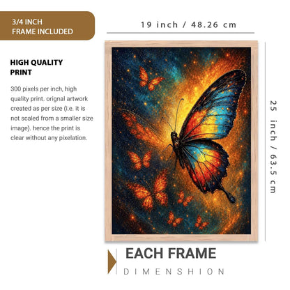 Framed Wall Art, 3D Textured Decorative Painting for Living Room, Bedroom, Office, Home Decor – Multiple Designs & Themes (design 1, 19 X25, Brown)