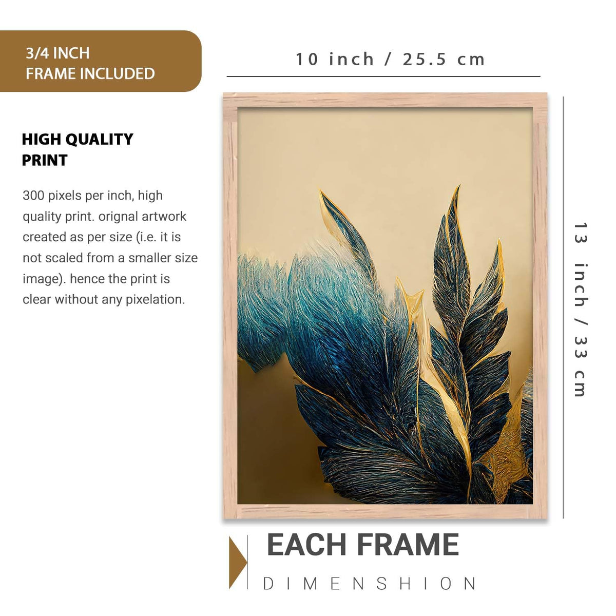 Modern Wall Art framed Painting for Wall Decoration - Wall Paintings for Living Room, Bedroom - Big Size Wall Painting Set of 3 (Art 4, 10x13 inch)