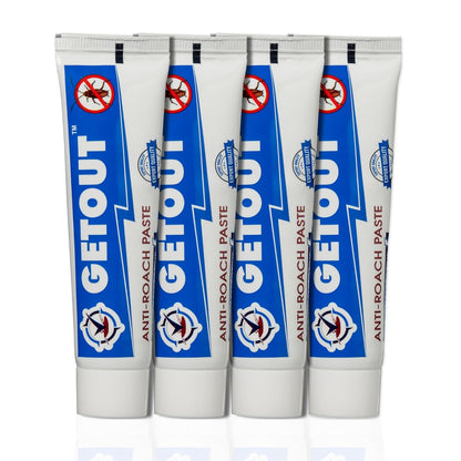 GETOUT Anti Roach Paste Cockroach Killer Gel 180g | Long-Lasting & Highly Effective Formula for Kitchen, Home & Commercial Use | Easy Application, No Smell & Non-Messy Cockroach Control Solution for Home (Pack of 4)