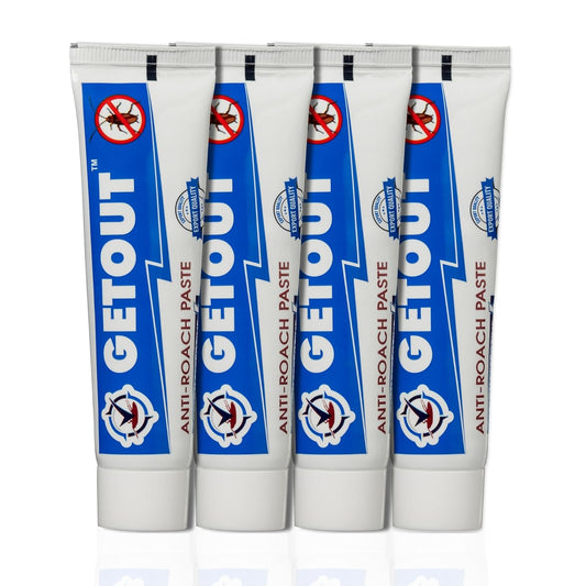 GETOUT Anti Roach Paste Cockroach Killer Gel 180g | Long-Lasting & Highly Effective Formula for Kitchen, Home & Commercial Use | Easy Application, No Smell & Non-Messy Cockroach Control Solution for Home (Pack of 4)