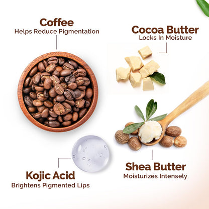 Mamaearth Cocoa Moisture Therapy Lip Balm For Dry & Chapped Lips 15 G|Heals, Brightens|Glossy Finish|Coconut Oil, Cocoa Butter, Vitamin E, Ceramides, Kojic Acid|100% Free Of Petroleum Jelly,White