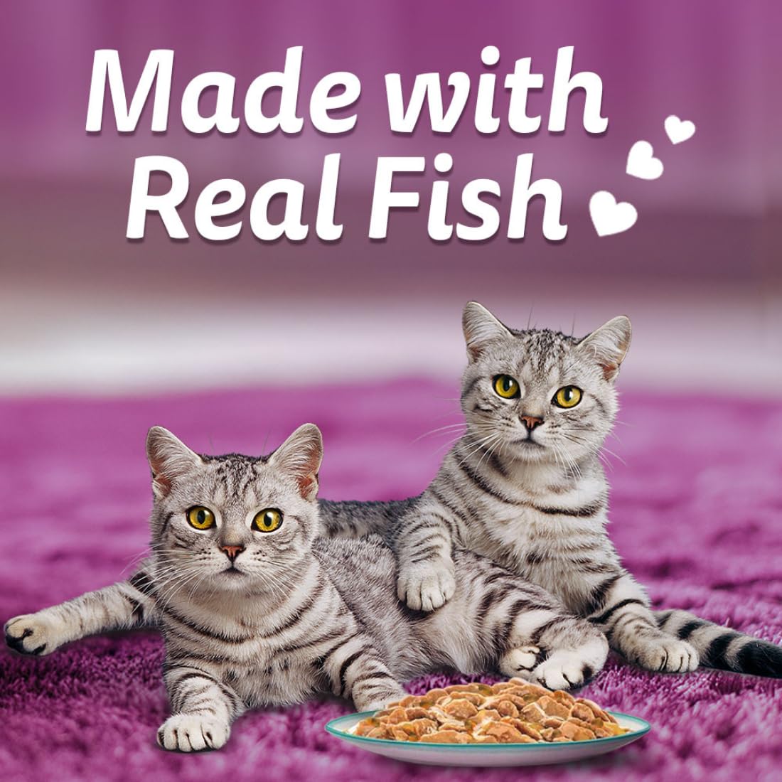Whiskas Tasty Mix Adult (1+ Year) Wet Cat Food, Chicken with Salmon Wakame Seaweed in Gravy, 70 g, Cat Food Made with Real Fish, Complete & Balanced Nutrition for Adult Cats