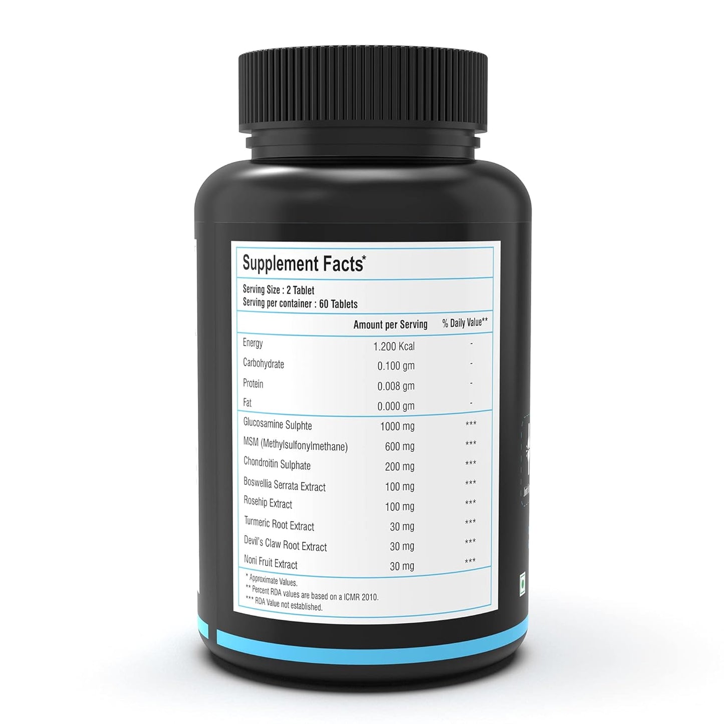 NutritJet Joint Support Supplement with Glucosamine, Chondroitin, MSM for Cartilage & Joint and Bone - 60 Tablets