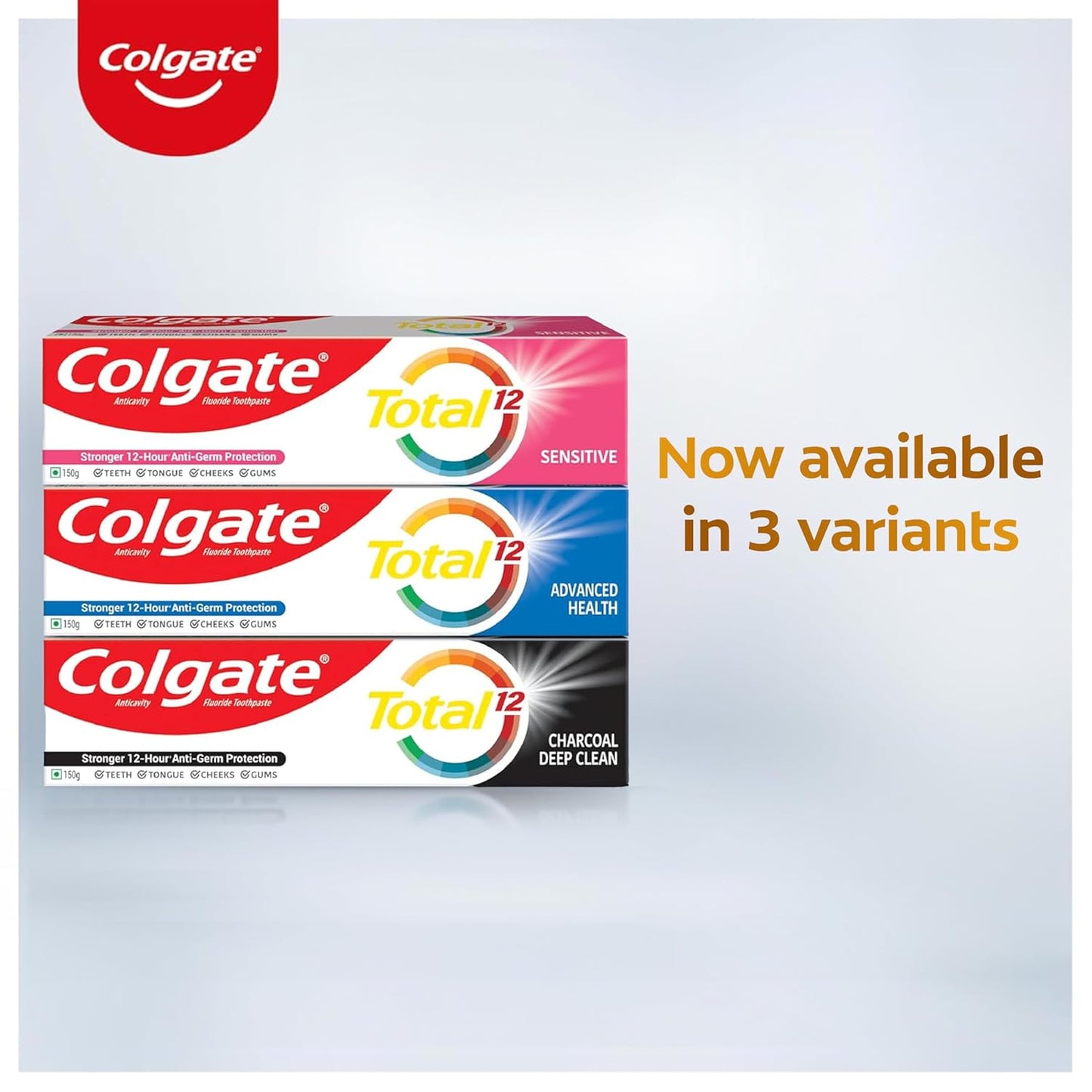 Colgate Total Advanced Health Anti-germ Toothpaste, 480g, Tooth Paste with 12-Hour Anti-Germ Protection, Whole Mouth Health (Combo Pack Offer) (Pack of 2)
