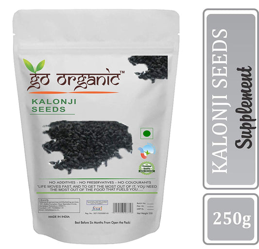 Go Organic Kalonji Seeds, Black Cumin Seeds 250 gm