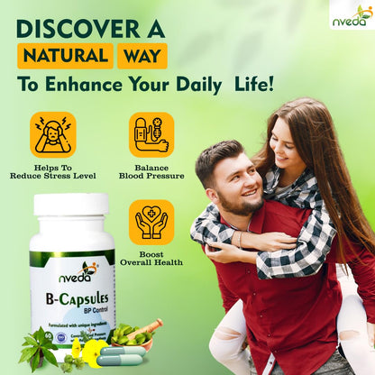 Nveda B Capsules for BP Support, Ayurvedic Product to Support Healthy Blood Pressure Levels, 60 Capsules