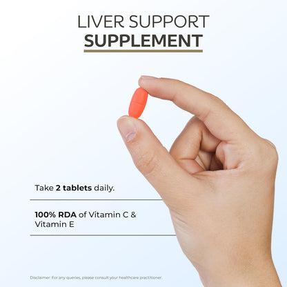 Arth Liver Support | Liver Detox Supplement | Supports Fatty Liver Detox & Metabolism | Formulated with Silymarin/Milk Thistle, CoQ10, Vitamin C & E | Emcure Pharmaceuticals Ltd. | 60 Veg Tablets