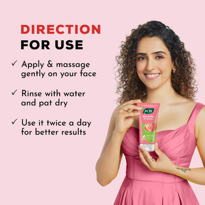 Joy Skin Fruits Strawberry Oil Removal Face Wash, 150ml | Fruit-Infused Formula for Oily & Combination Skin | Deep Cleansing Gel That Removes Excess Oil & Unclogs Pores