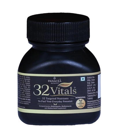 PANACEA NUTRIVIT 32 Vitals Multivitamin Supplement 30 Tablets | Daily Multivitamin & Multimineral Nutritional Support for Everyday Wellness