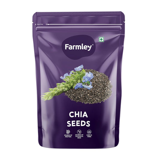 Farmley Chia Seeds 200g I Seeds for Eating | Seeds for Weight Management | Rich in Calcium, Protein & Fibre (Pack of 1)