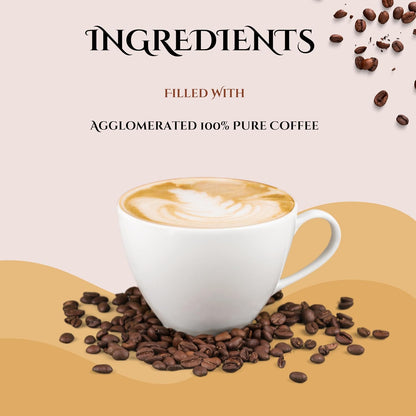 Aveon Cafe Premium Instant Coffee - 100g Jar | Finely Agglomerated Coffee Blend | Rich Aroma & Smooth Flavor | Crafted with 100% Arabica & Robusta | Instant Coffee Perfection