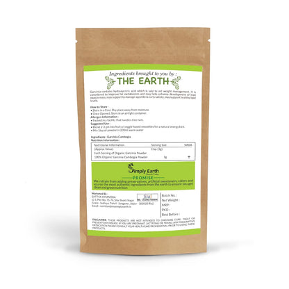 Simply Earth Pure Natural Garcinia Cambogia Fruit Extract Powder 60% HCA for weight management and other health benefits - 200GM
