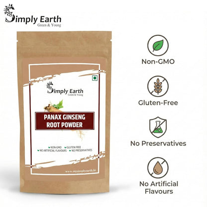 Simply Earth Men’s Performance Duo - Tongkat Ali Longjack Root Extract 50g & Korean Red Ginseng 100g - Natural Supplement for Stamina, Energy, and Stress Tolerance