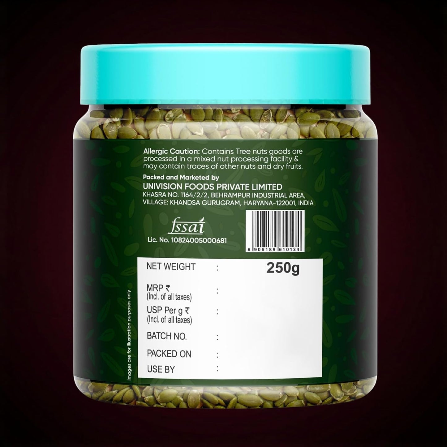 Tauffa Premium Raw Pumpkin Seeds 250g | AAA Grade Kaddu Beej | Handpicked Unroasted Seeds for Eating | High in Protein & Fibre | Healthy Snack