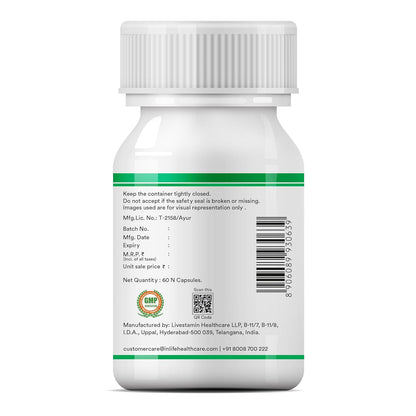 INLIFE Digestion Support Supplement | Triphala, Satahva, Dhanyaka, Pippali, Svetajiraka for Healthy Digestive Support | For Men and Women - 60 Vegetarian Capsules