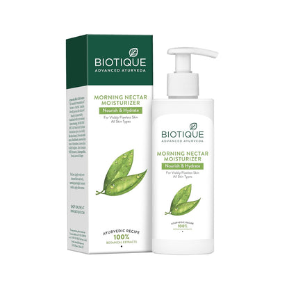 Biotique Lotion Morning Nectar Flawless Skin Moisturizer L Prevents Dark Spots, Blackheads And Blemishes L Visibly Flawless Skin L Nourishes And Hydrates Skin L All Skin Types Lotion L 250Ml