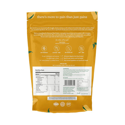 Cosmix No-Nonsense Plant Protein | 23 Protein/Serve, 1Kg Pouch | Ratnagiri Mango | Plant Based Protein, Pea & Rice Isolate | Clean, Easy to Digest | All Essential Amino Acids