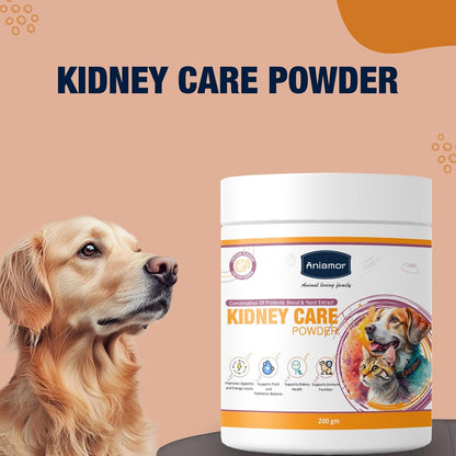 Aniamor Kidney Care Powder for Dogs and Cats|Kidney Care|Pets Supplement|All Life Stage|200gm Jar