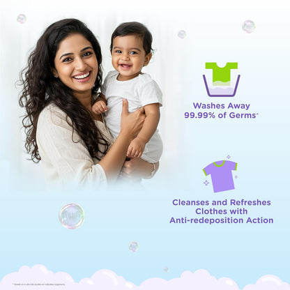 Himalaya Sensitive Baby Laundry Detergent 1 L Pouch| Fragrance-Free, For Sensitive Skin