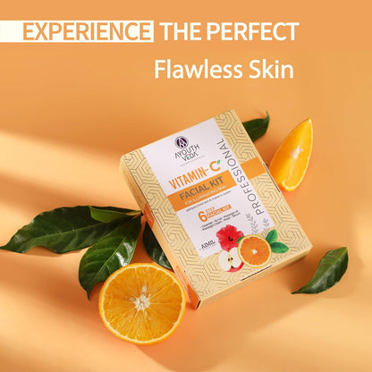 Ayouthveda Vitamin C Facial Kit, For Illuminating Skin, Vitamin C, Brightening facial kit, Skin care kit for glowing 40g Kit.