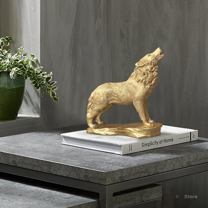 Beautiful Lion Statue for Home Decor (Pack of 1, Golden)