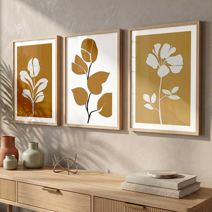 Boho Art Home Decoration Painting | Paintings With Frame For Living Room Bed Room Hotel Wall Decor Digital Reprint Set of 3 (13X17 inch)
