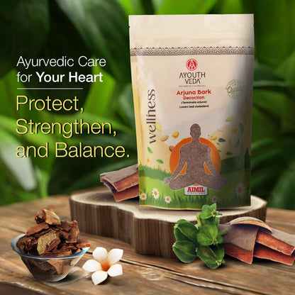 Ayouthveda Arjuna Bark Decoction, Natural Heart Health Support, Traditional Ayurvedic Formula, 200g