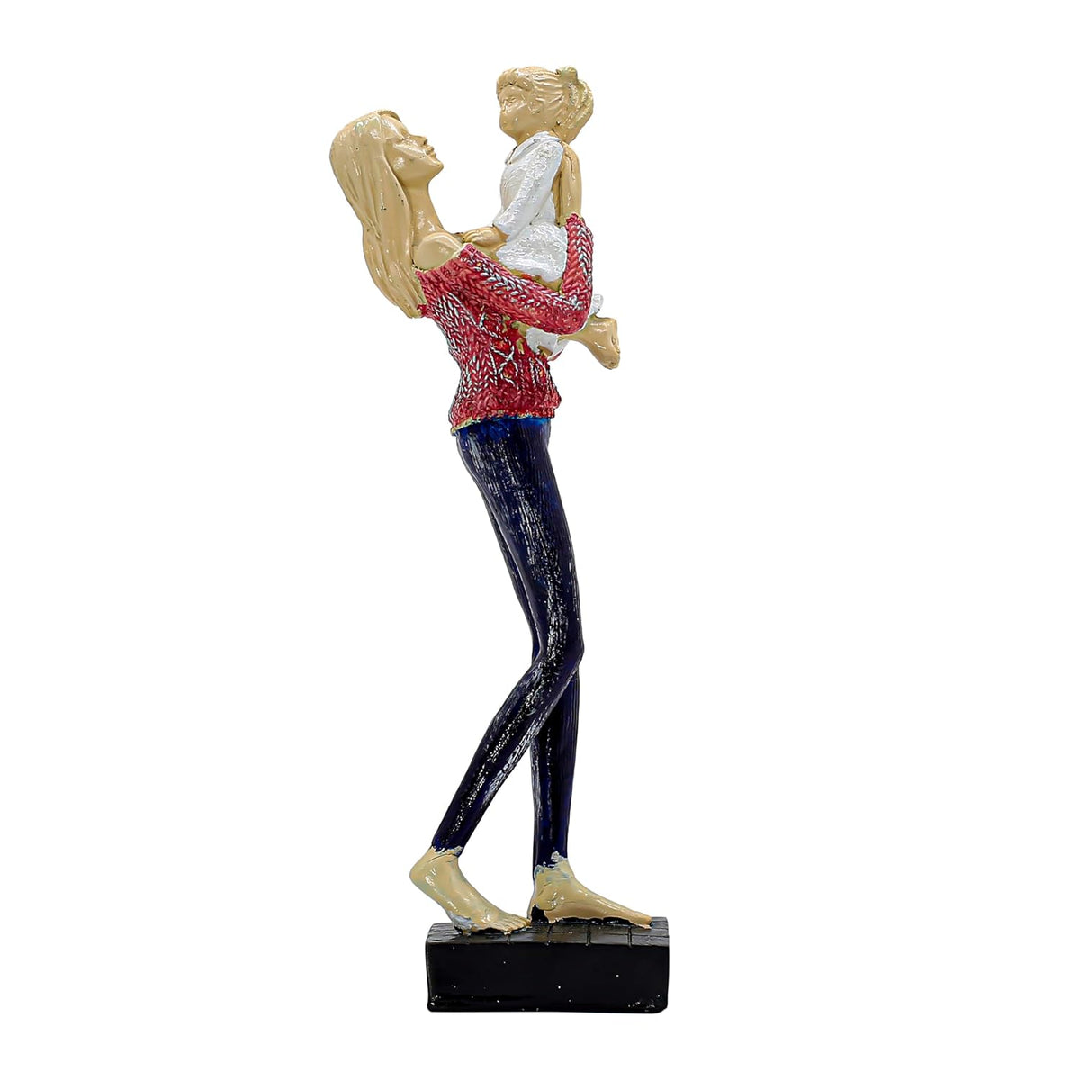 # Mother & Baby Idol Statue with Matte Finish, Modern Art Sculpture for Home Decor | Table Top | Living Room Decorative Gifting Items I Mother Child Love Showpiece