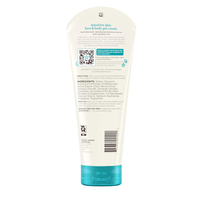 Aveeno Baby Sensitive Skin Face & Body Gel Cream For Kids, 227G
