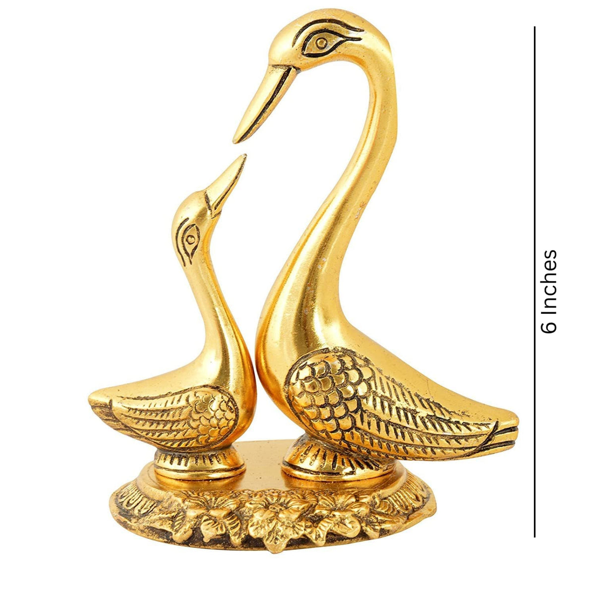 Elegant Brass Swan/Duck Couple Decorative Showpiece – Handcrafted Love Birds for Home Decor & Gifting
