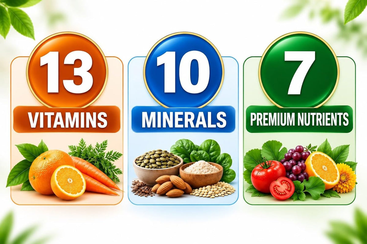 RUDRAG Essential 30 Multivitamin & Minerals & Premium Nutrients Tablets for Women and Men