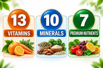 RUDRAG Essential 30 Multivitamin & Minerals & Premium Nutrients Tablets for Women and Men