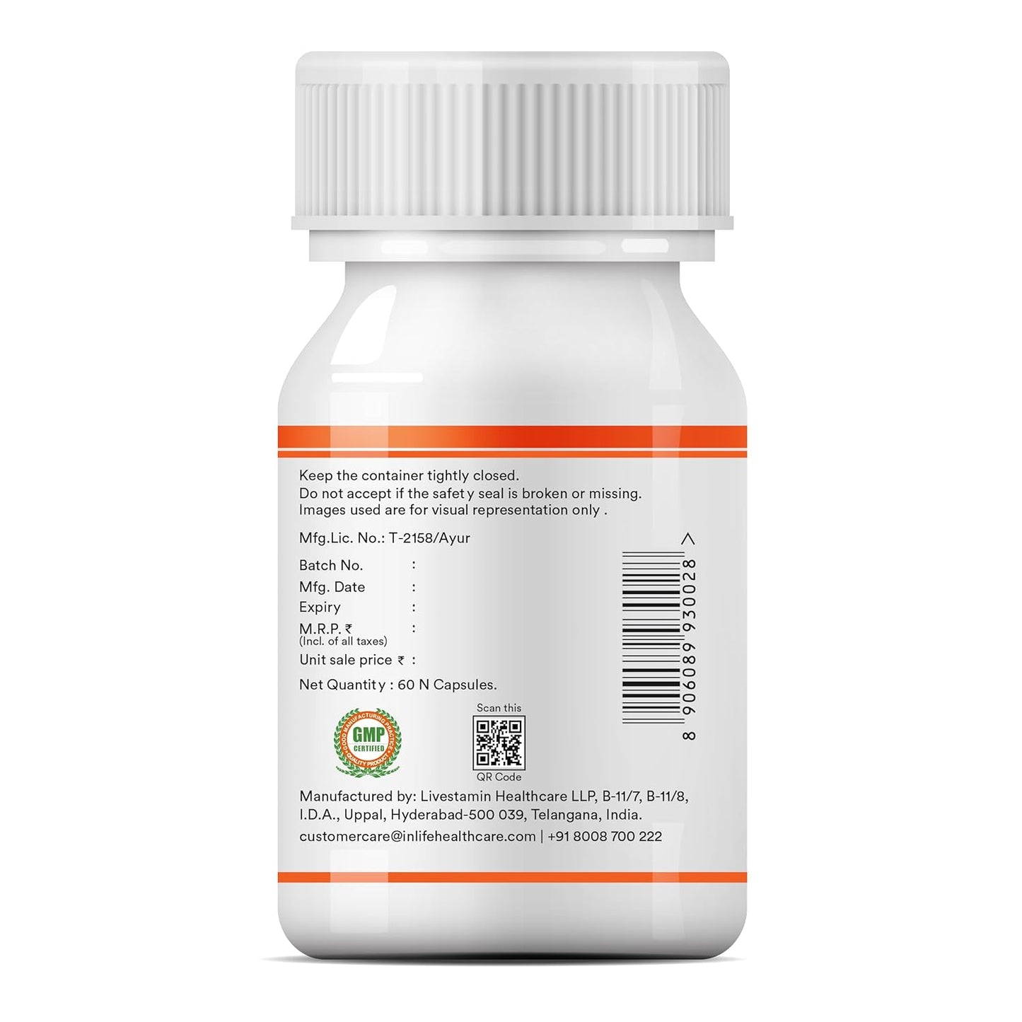 INLIFE Tribulus Terrestris For Men | Gokshura with Saponins >40%, 1000mg per serving - 60 Vegetarian Capsules (Pack of 1, 60)