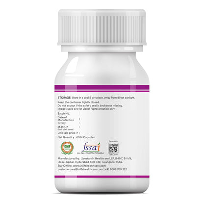 INLIFE Alpha Lipoic Acid 300mg | Universal Antioxidant | ALA Supplement - 60 Vegetarian Capsules (Pack of 1, 60)