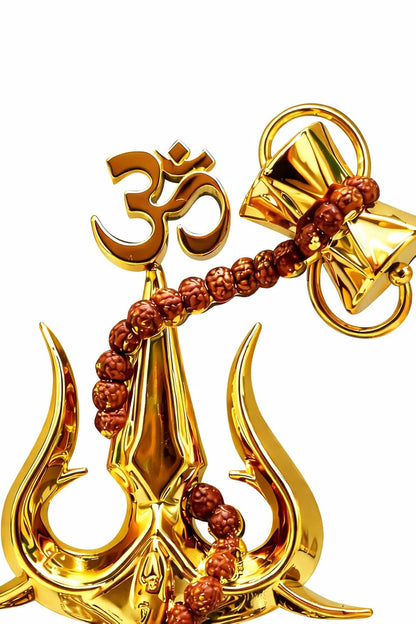 Trishul Matte Finish Decorative Idol – Unique Desk Car & Home Décor Statue Ideal Gift for Office Puja Room & Special Occasions