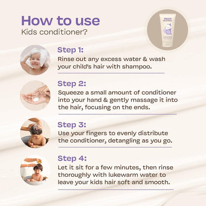 Maate Marula & Baobab Kids Conditioner 150 ml | For Curly & Frizzy Hair | Naturally Nourishes and Hydrates Hair | Enriched With Coconut & Olive Oil | Vegan | Tangle-Free | For Kid 3 Years and Older