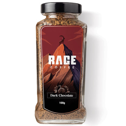 Rage Coffee Dark Chocolate Instant coffee - Premium Arabica Instant Coffee (Make Delicious Hot/Cold Coffee) - (DARK CHOCOLATE)