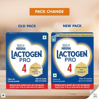 Lactogen Pro 4, Follow-Up Formula With Iron, Whey Protein And Vitamins, After 18 Months Up To 24 Months, Bag-In-Box Pack, 400g.