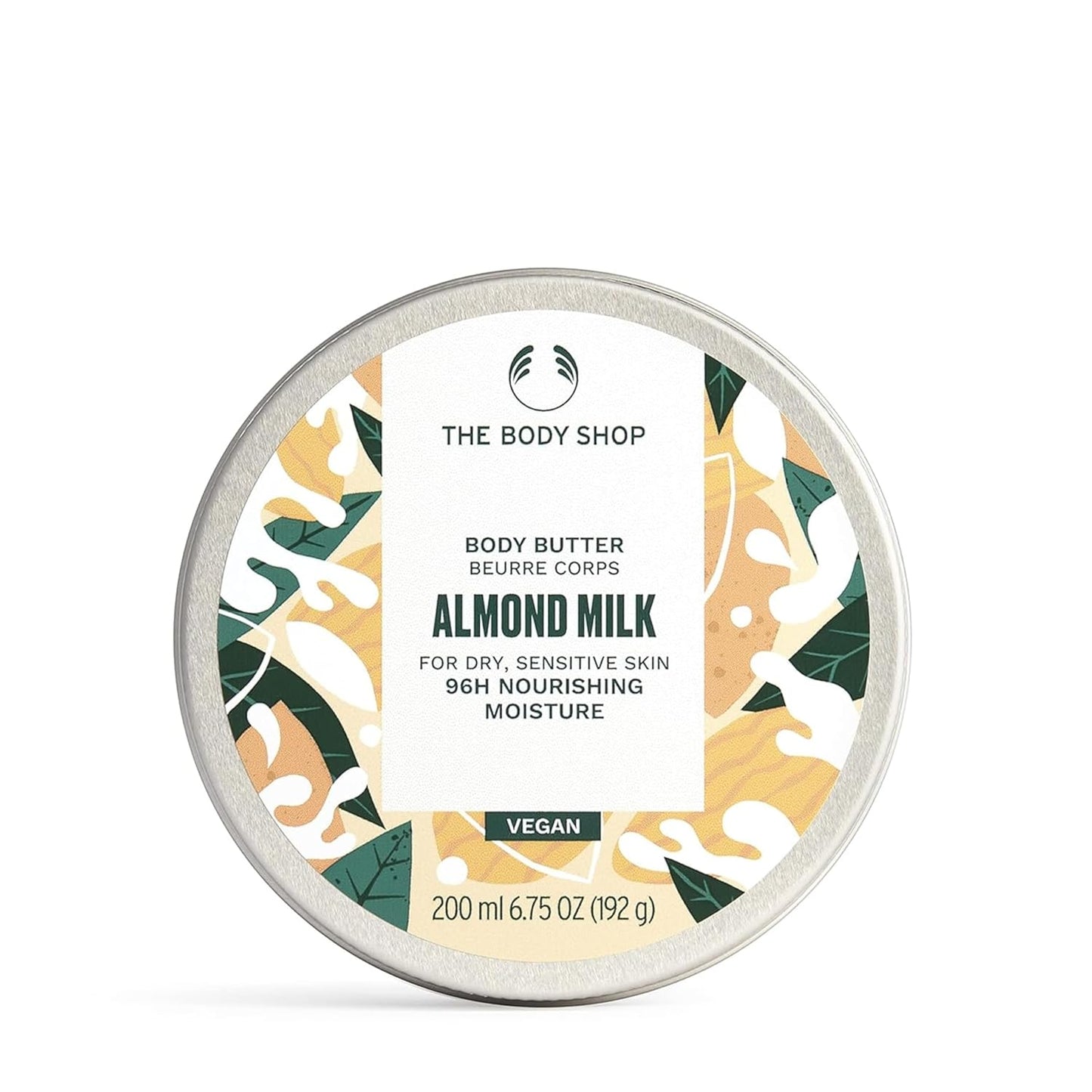 The Body Shop Almond Milk and Honey Soothing and Restoring Body Butter, 200 Ml - For Dry, Sensitive Skin | 96 Hr Moisture | Vegan