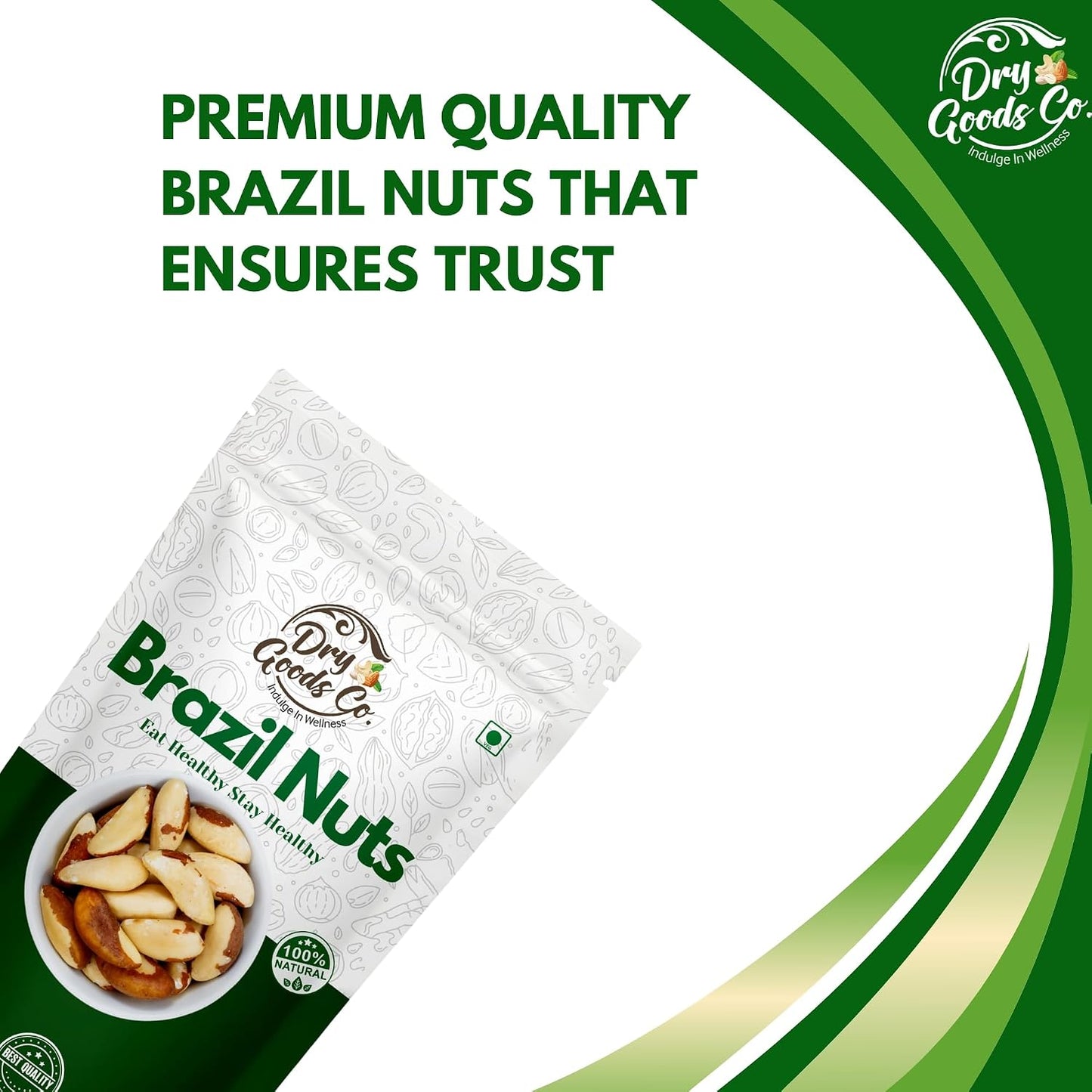 DRY GOODS CO. Brazil Nuts 200g Premium Raw Jumbo Nuts | Brazilian Nuts