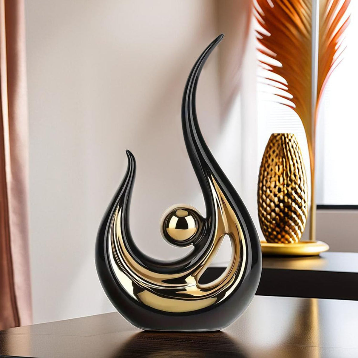 Nostrae Modern Abstract Art Show Pieces for Home Decor Living Room Decorative Items | Cute Showpieces Gift Item for Decor | Center Table Tv Unit Showcase Office Interior Statue Figurines