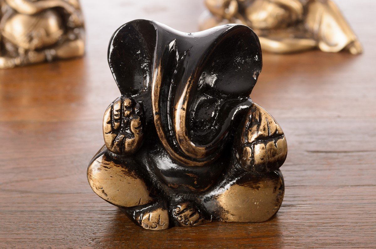 Brass Antique Finish Lord Ganesha Idol for Home Decor Car Dashboard | Ganesha Statue | Ganesh Ganpati Murti Gift for Diwali Housewarming Birthday
