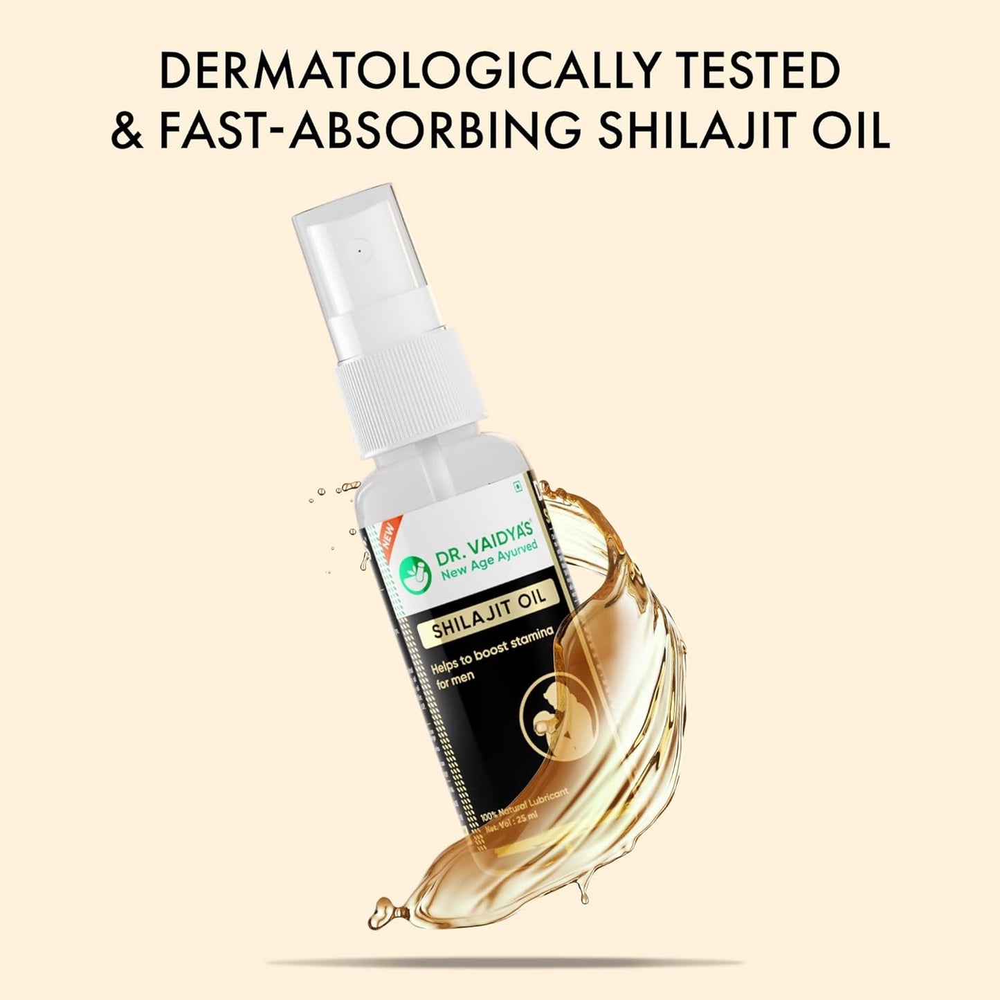 Dr. Vaidya’s Shilajit Oil for Men – Ayurvedic Massage Oil for Strength, Stamina & Recovery | 100% Natural Shilajit Oil with Ashwagandha & Gokshura – Shilajit for Men, 30ml