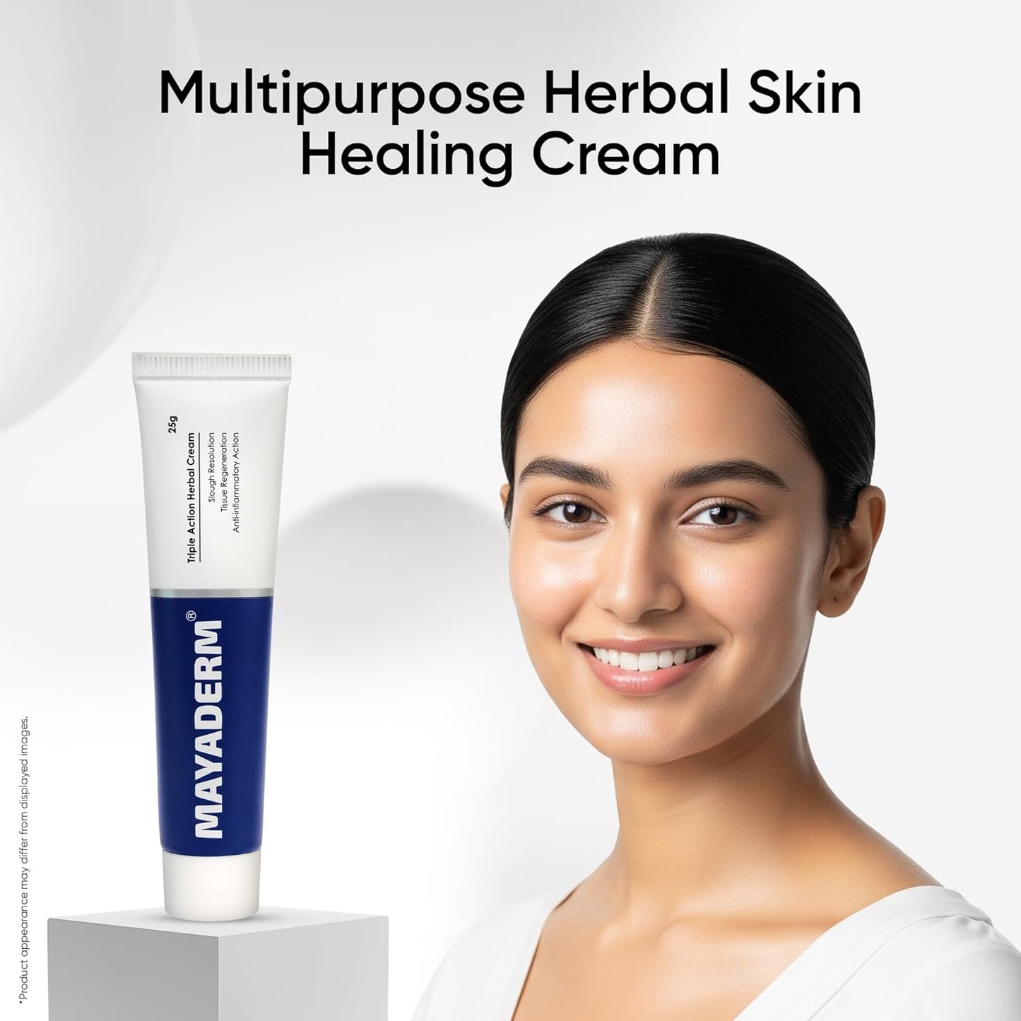 Multipurpose Herbal Cream 25g (Pack of 2), Gentle & Chemical Free Triple Action Healing Cream, Ideal for First-Aid, Minor Cuts, Wounds & Burns